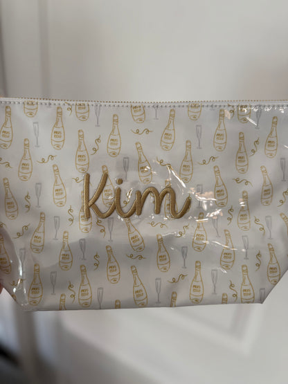 Monogrammed KenzKustomz Clear Coat Bag