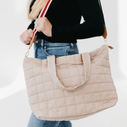 Day Dreamer Quilted Puffer Tote by Pretty Simple