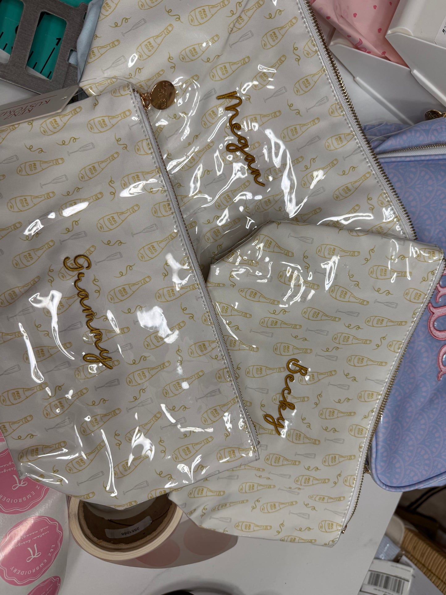 Monogrammed KenzKustomz Clear Coat Bag