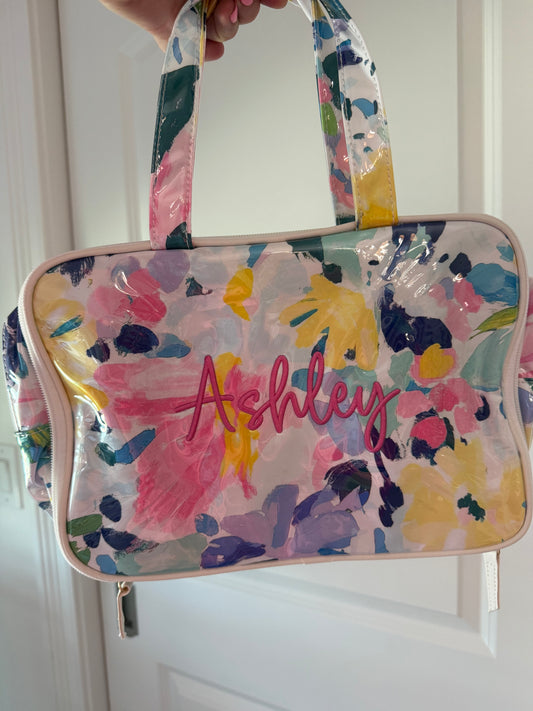 Waterproof Cosmetic Case Sunset Meadow