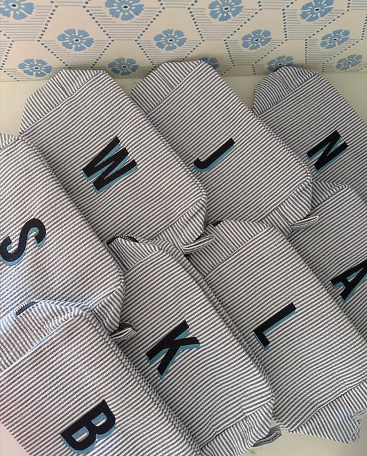 Seersucker Cosmetic Bag