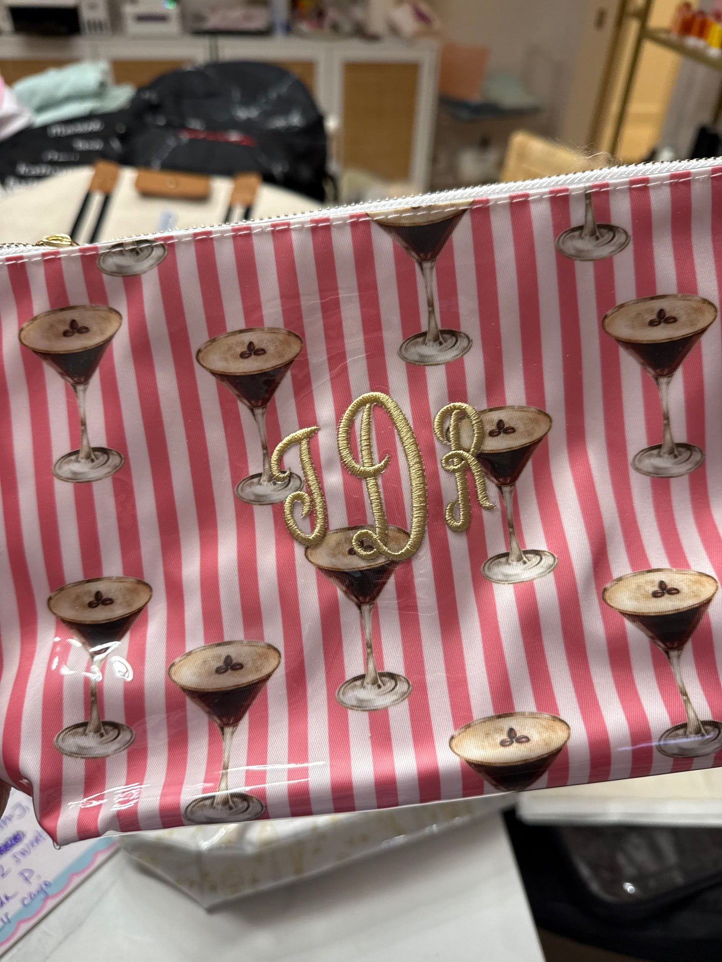 Monogrammed KenzKustomz Clear Coat Bag