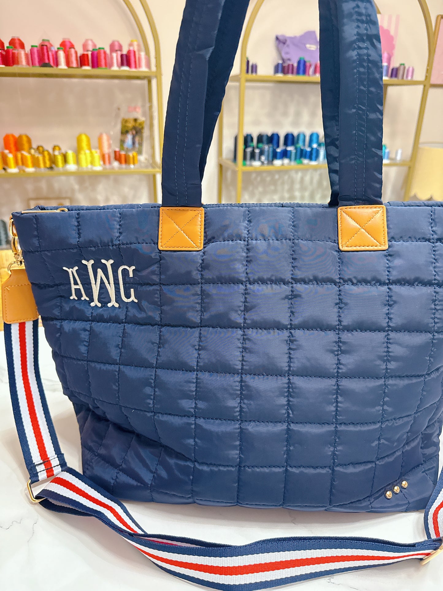 Day Dreamer Quilted Puffer Tote by Pretty Simple