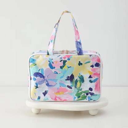 Waterproof Cosmetic Case Sunset Meadow