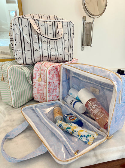 Monogrammed KenzKustomz Clear Coat Toiletry Case