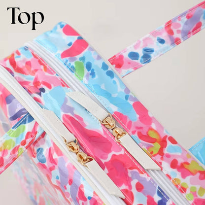 Waterproof Cosmetic Case Sunset Meadow