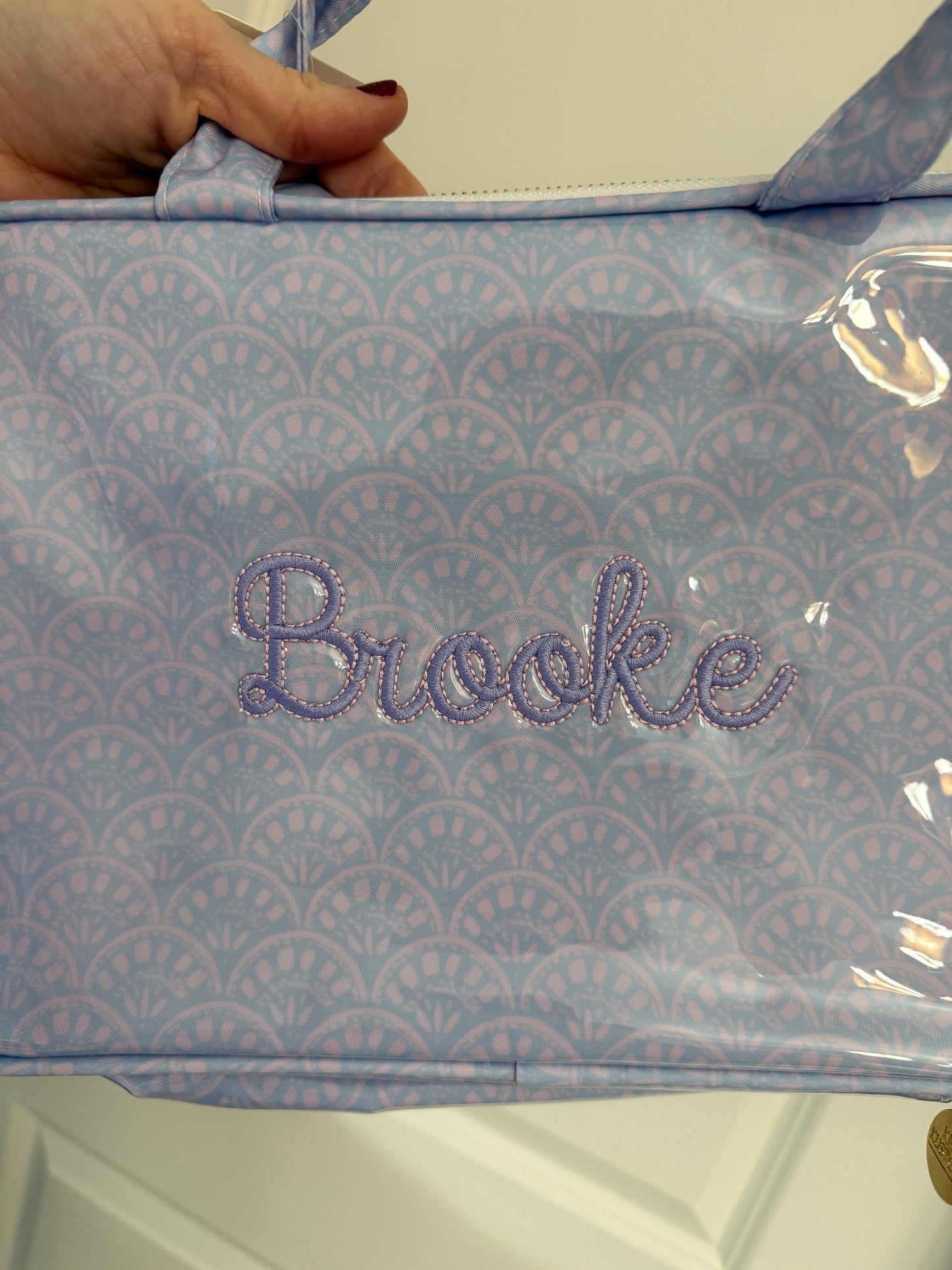 Monogrammed KenzKustomz Clear Coat Toiletry Case