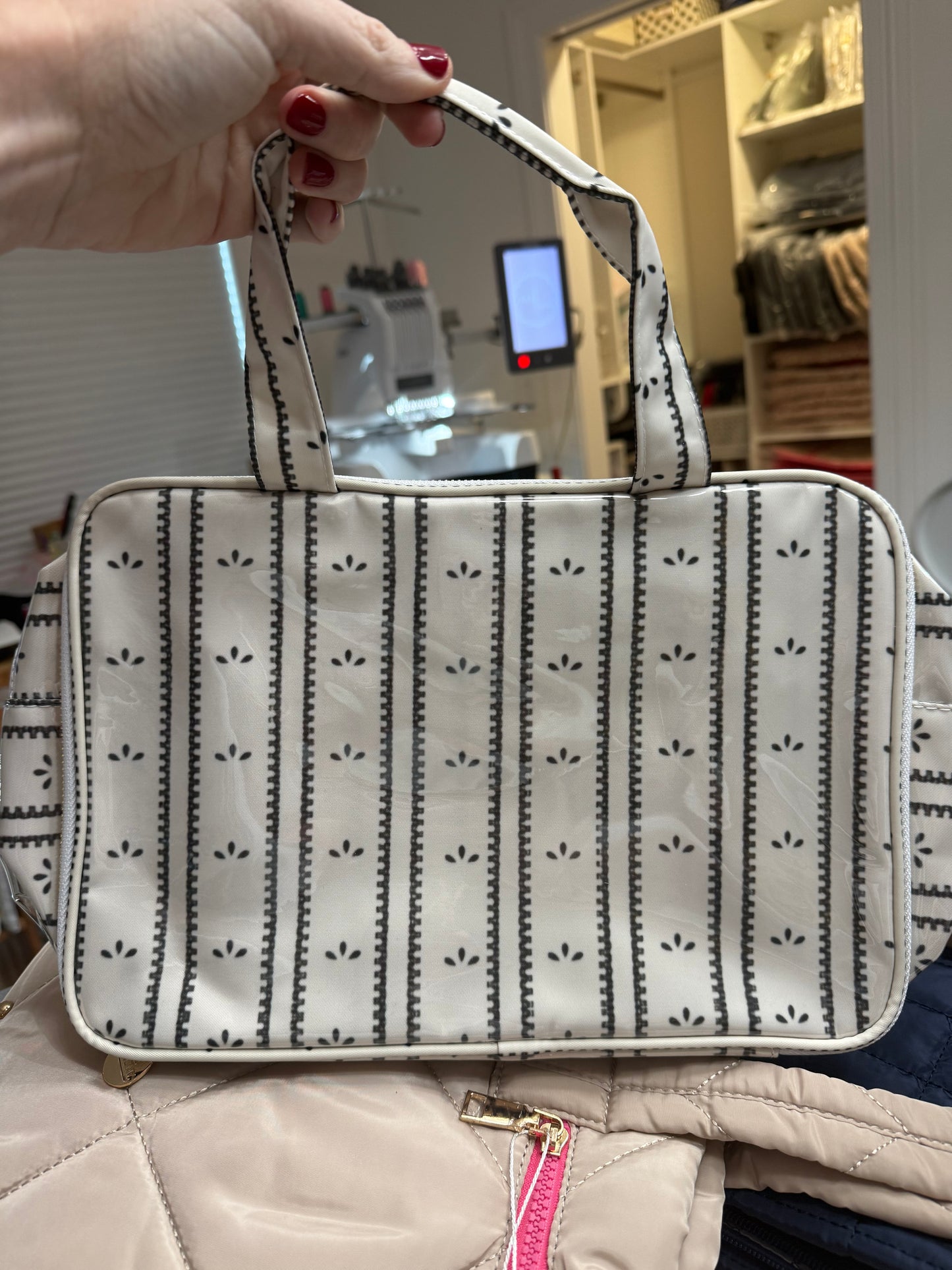 Monogrammed KenzKustomz Clear Coat Toiletry Case