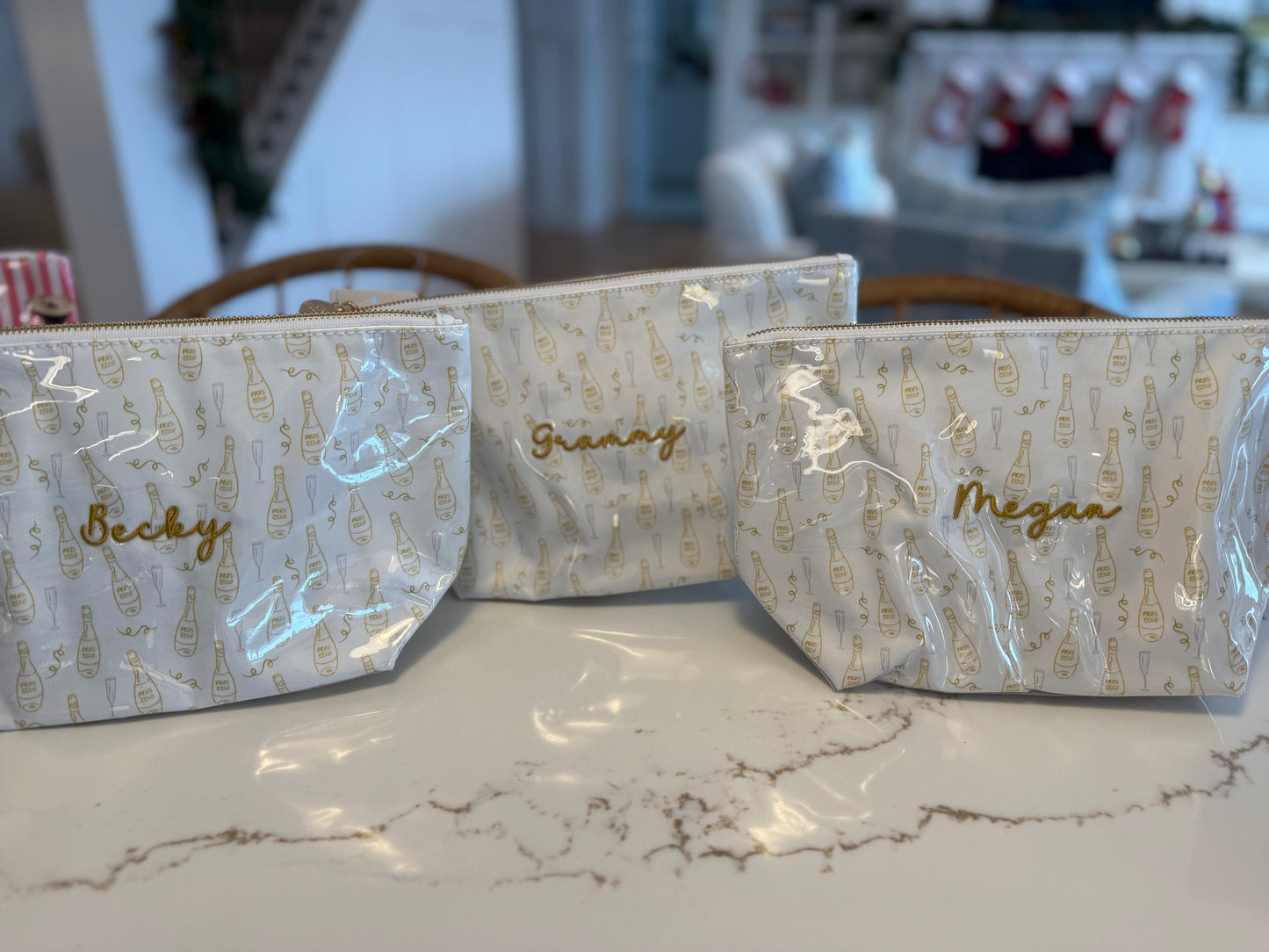 Monogrammed KenzKustomz Clear Coat Bag