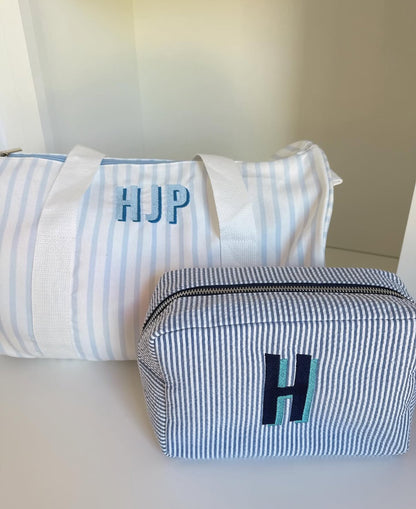 Seersucker Cosmetic Bag