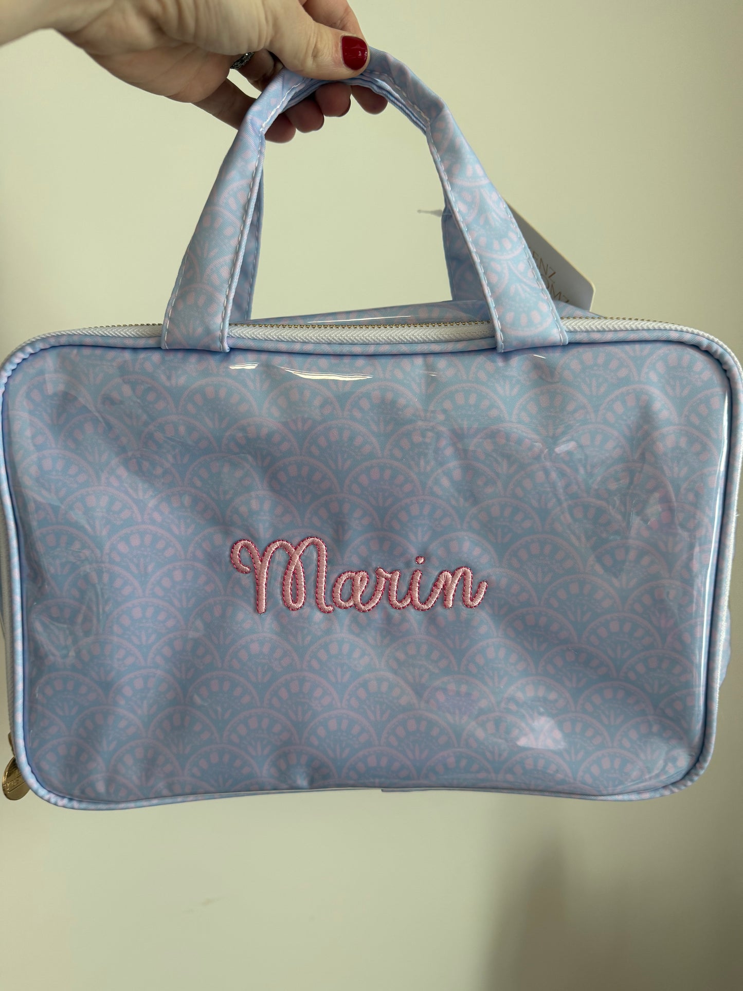 Monogrammed KenzKustomz Clear Coat Toiletry Case