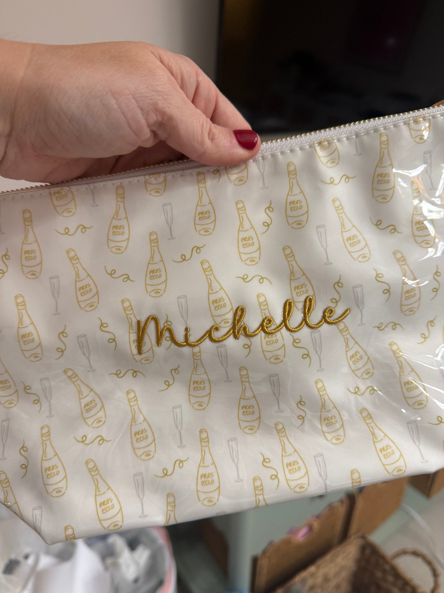 Monogrammed KenzKustomz Clear Coat Bag