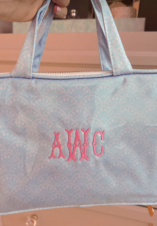 Monogrammed KenzKustomz Clear Coat Toiletry Case