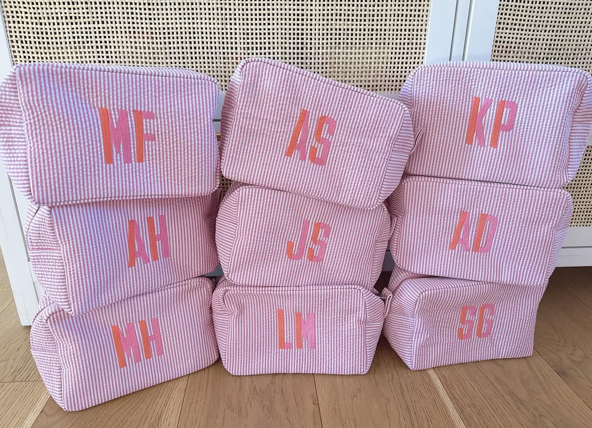 Seersucker Cosmetic Bag