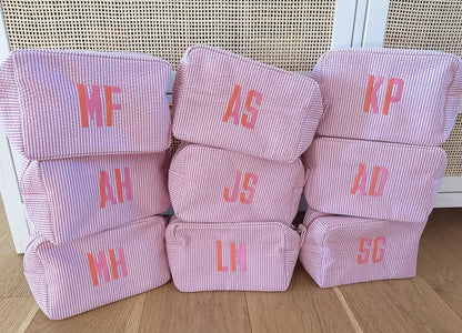 Seersucker Cosmetic Bag