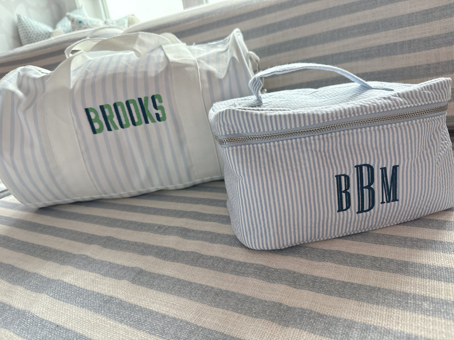 Kids Striped Duffel Bags