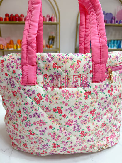 Puffer Quilted Tote Bag with Pouch by Pretty Simple