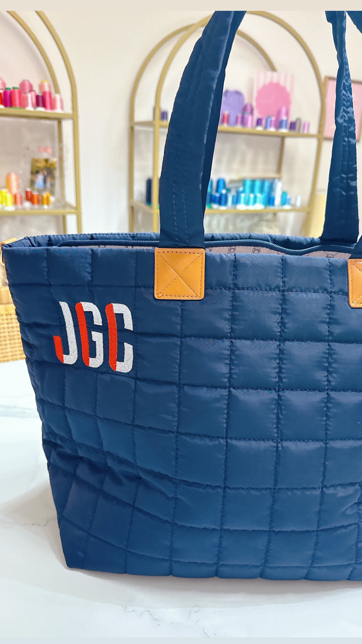 Day Dreamer Quilted Puffer Tote by Pretty Simple