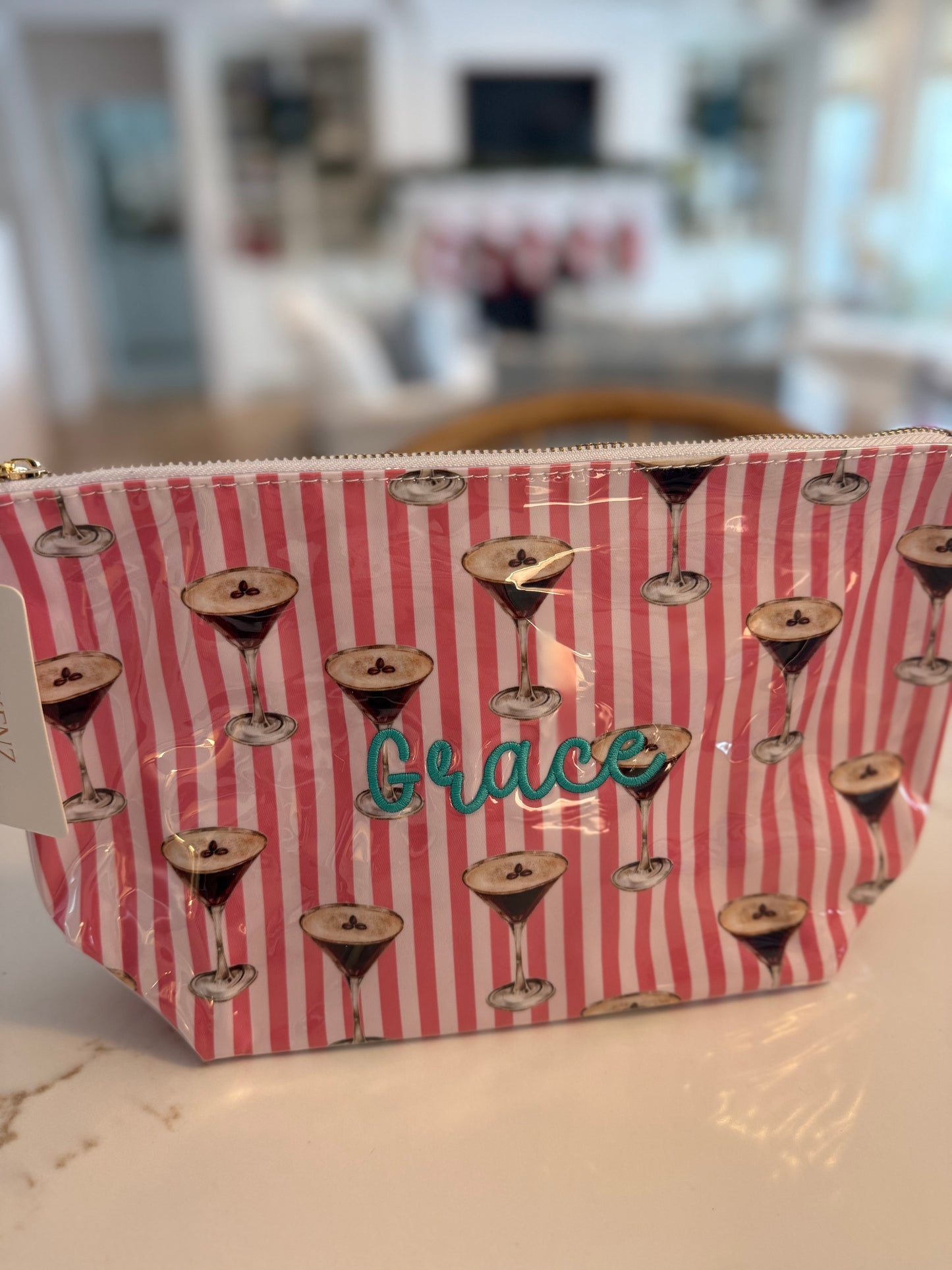 Monogrammed KenzKustomz Clear Coat Bag
