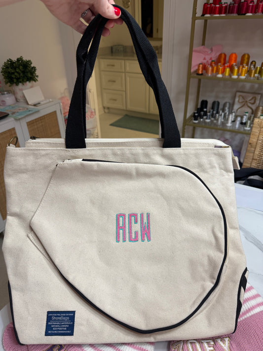 Crossbody Private Label Canvas Tennis Tote by ShoreBags