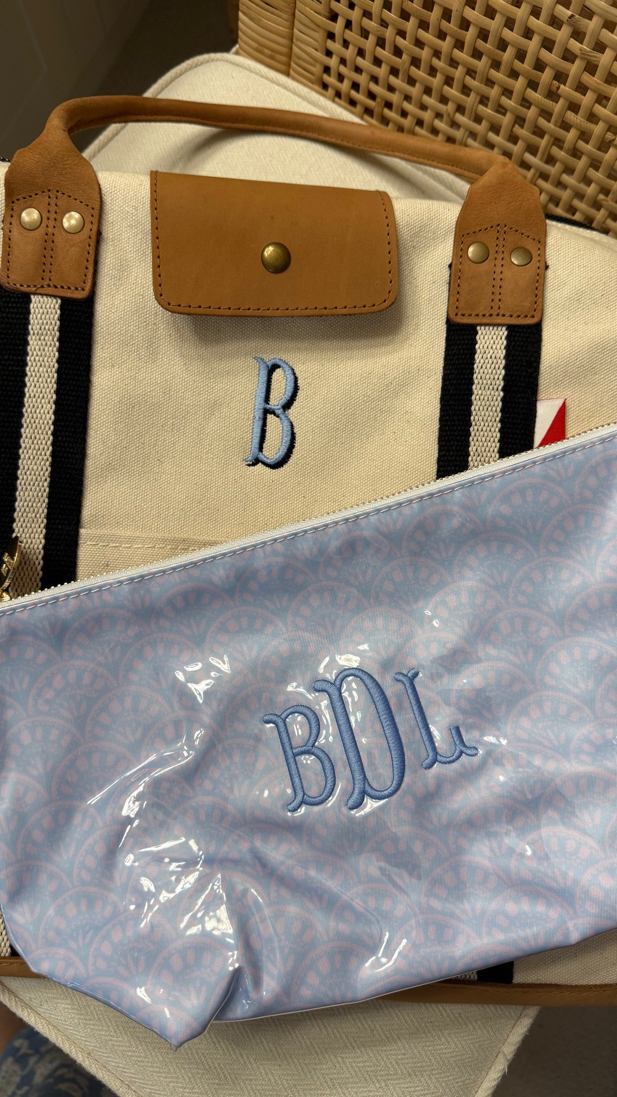Monogrammed KenzKustomz Clear Coat Bag