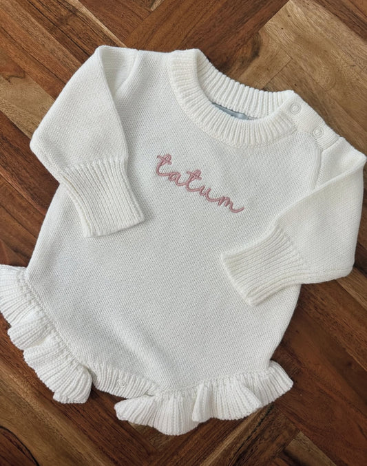 Ruffle Sweater Onesie