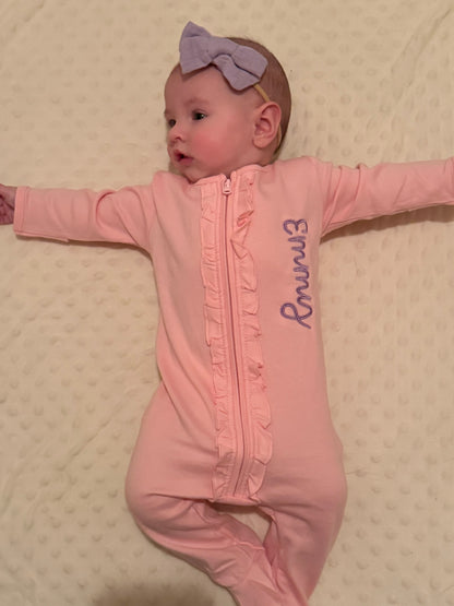 Ruffle Zipper Sleeper