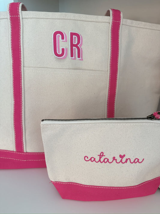 Shore Bags Block Shadow Monogram Boat Tote