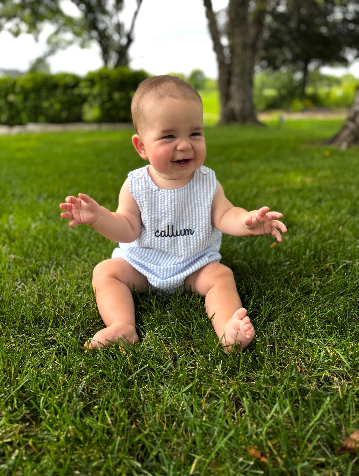 Seersucker Romper