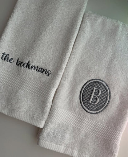 Monogrammed Hand Towels