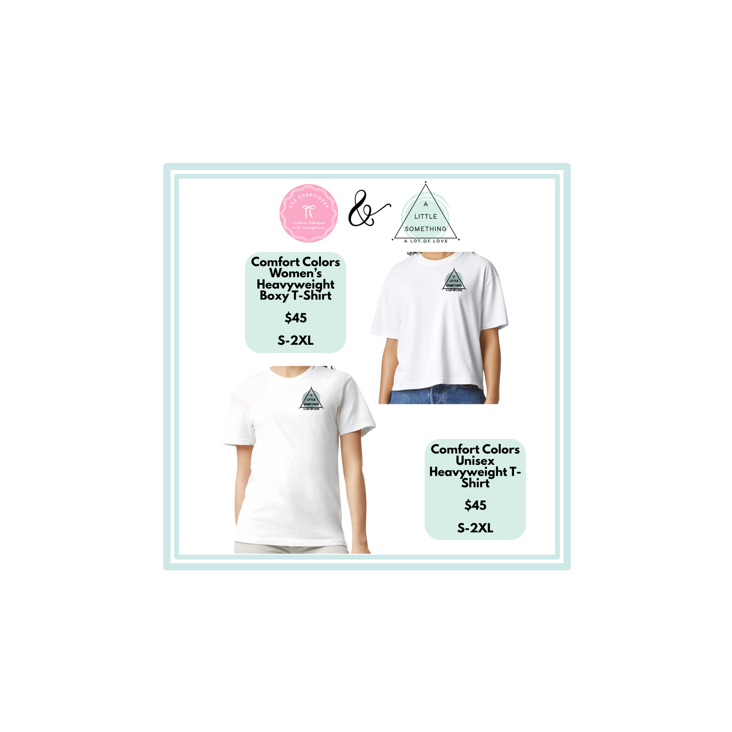 A Little Something A Lot of Love Logo Comfort Colors Women's Heavyweight Boxy T-Shirt