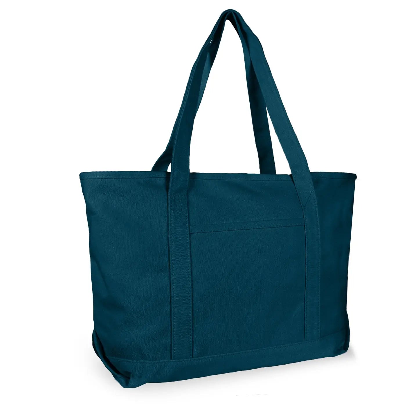 Solid Color Zip Top Canvas Tote