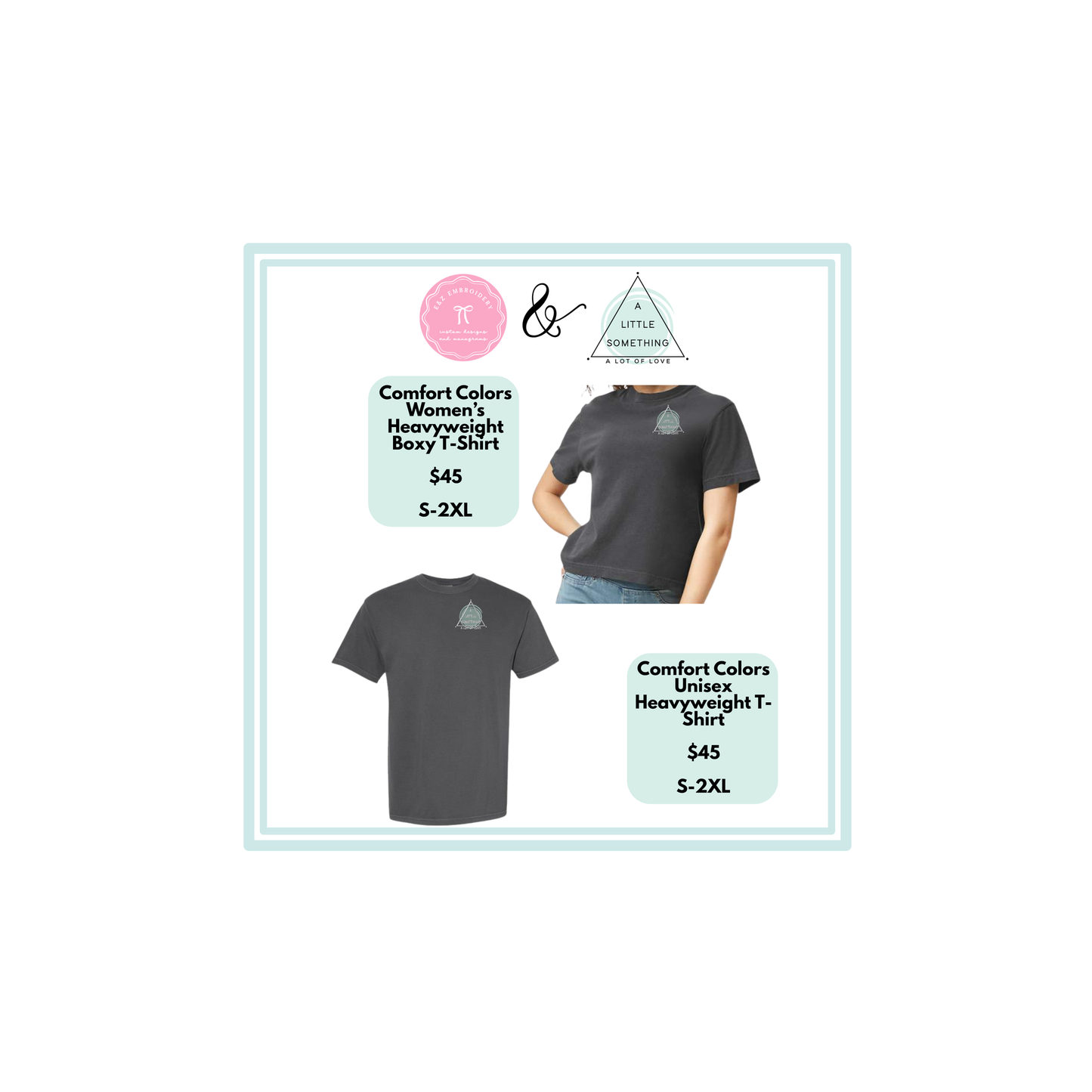 A Little Something A Lot of Love Logo Comfort Colors Women's Heavyweight Boxy T-Shirt