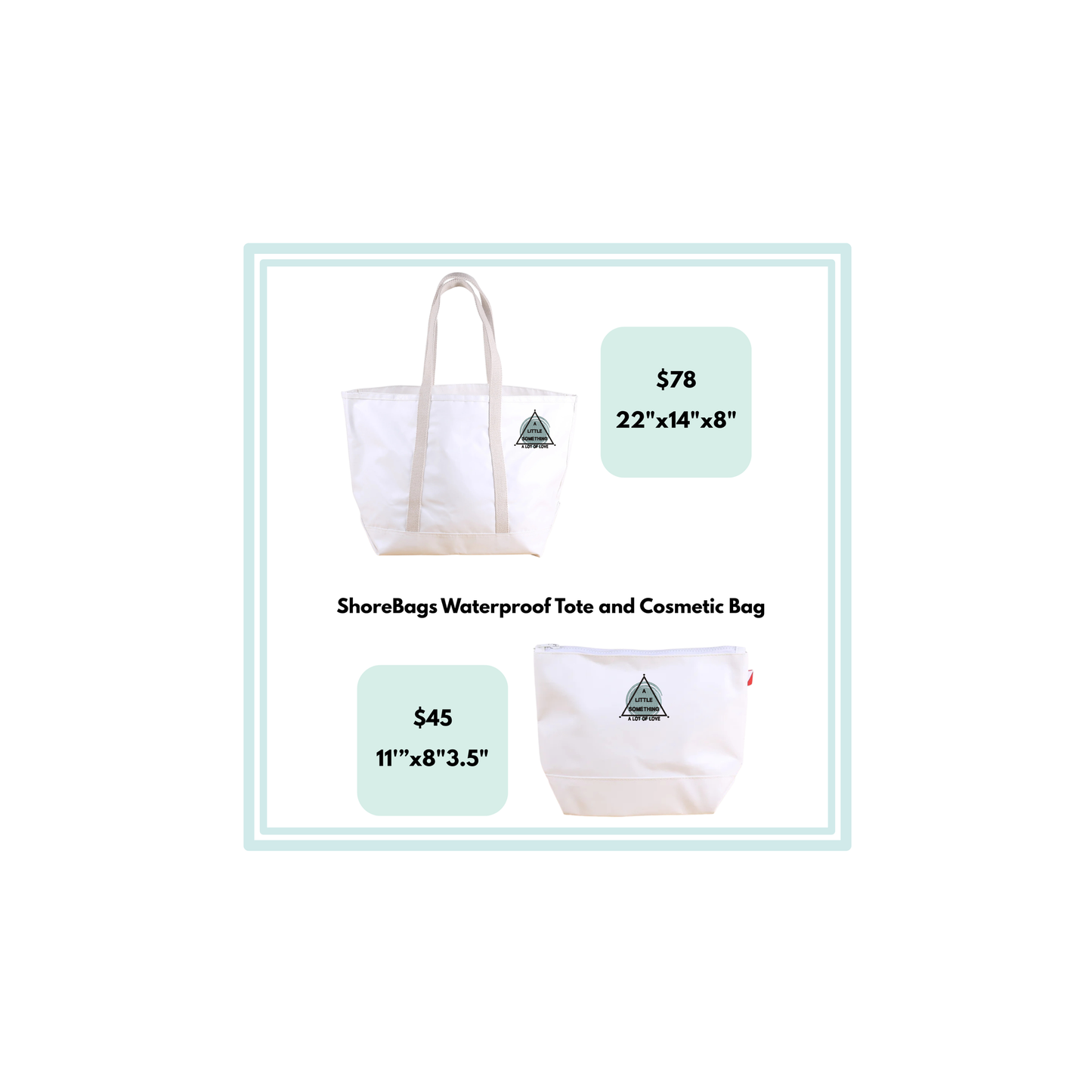 A Little Something A Lot of Love Logo ShoreBags Sur Waterproof Pouch